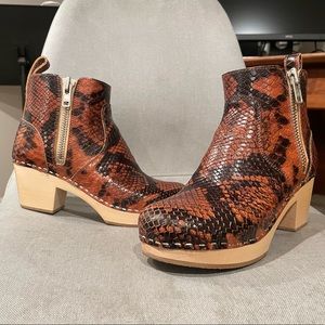 Swedish Hasbeens Zip It Emy ankle boot womens 38 8